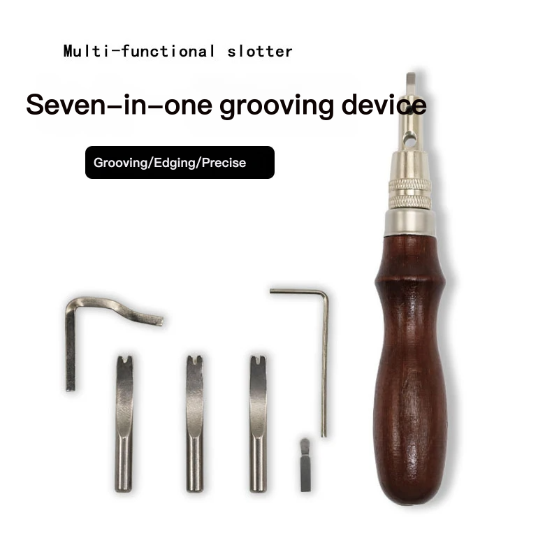 Leatherwork Edge Creaser - 7-in-1 다기능 가죽 작업 도구 -