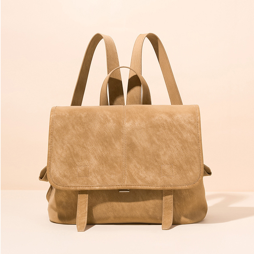 Leather Work Womens Backpack - 여성용 빈티지 정품 가죽 백팩 캐주얼