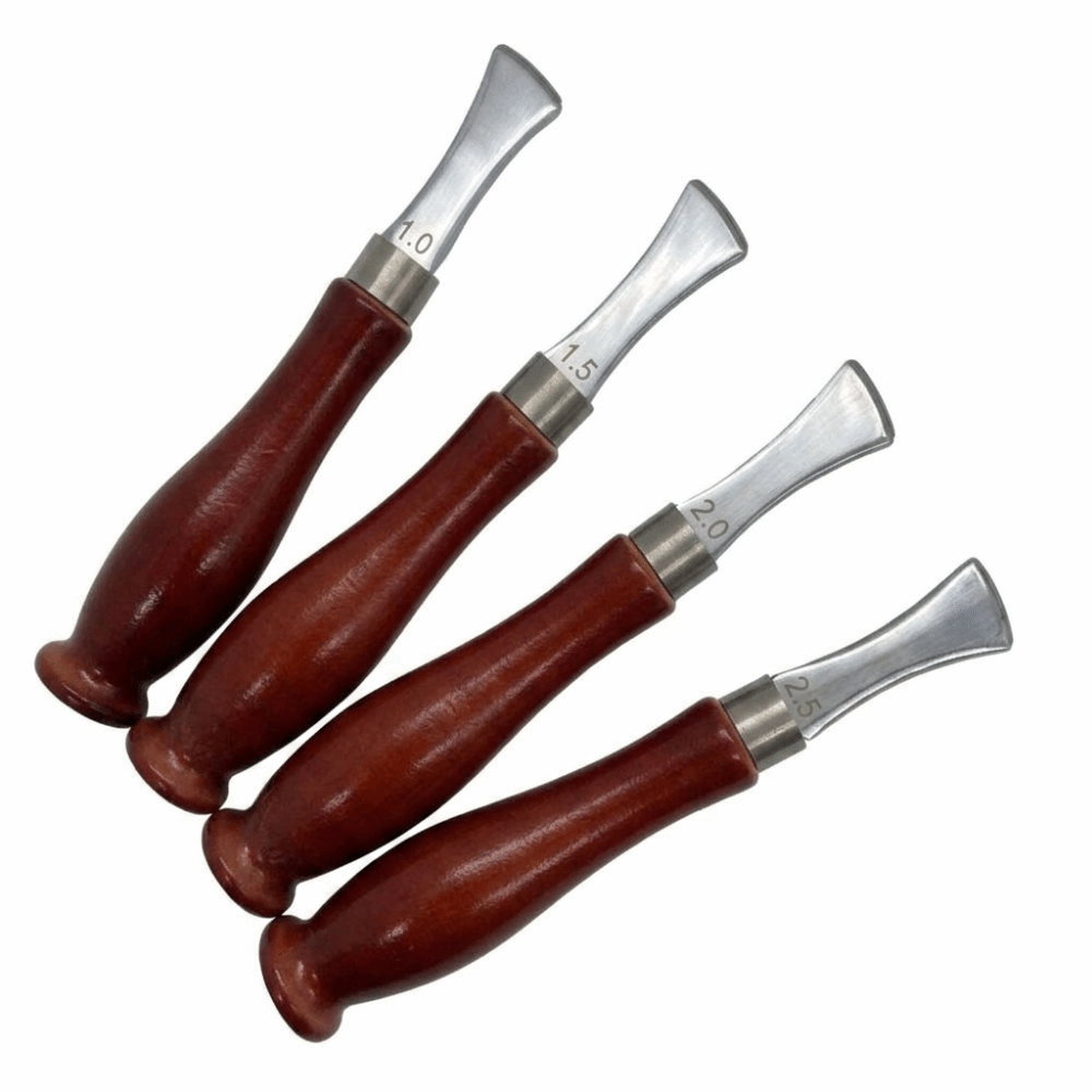 Leatherwork Edge Creaser - 4개입 정밀 베벨러 가죽 모서리 주름잡이