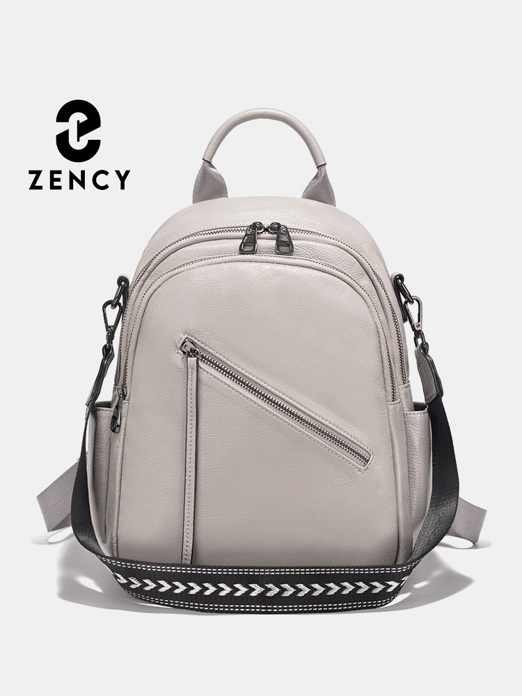 Leather Work Womens Backpack - Zency 여성용 천연 가죽 백팩 넉넉한