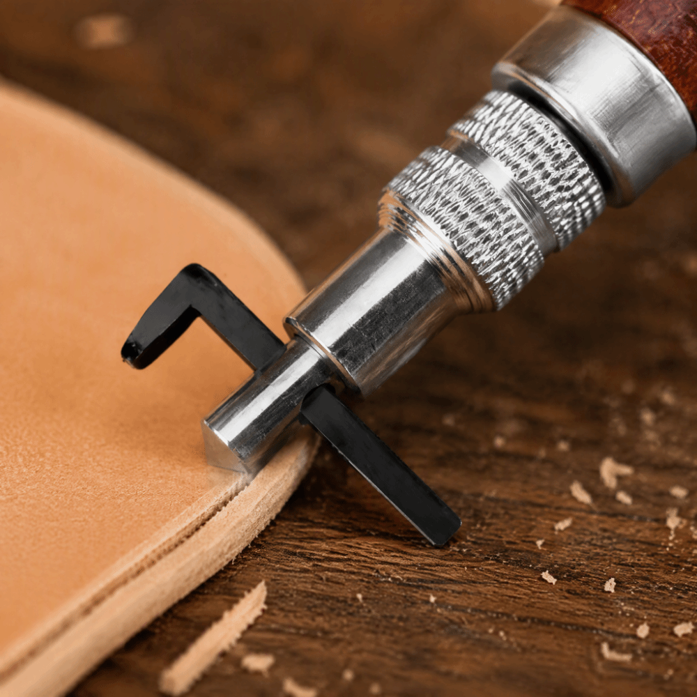 Groover Stitching Tool - 조절 가능한 깊이 가죽 그루버 도구,