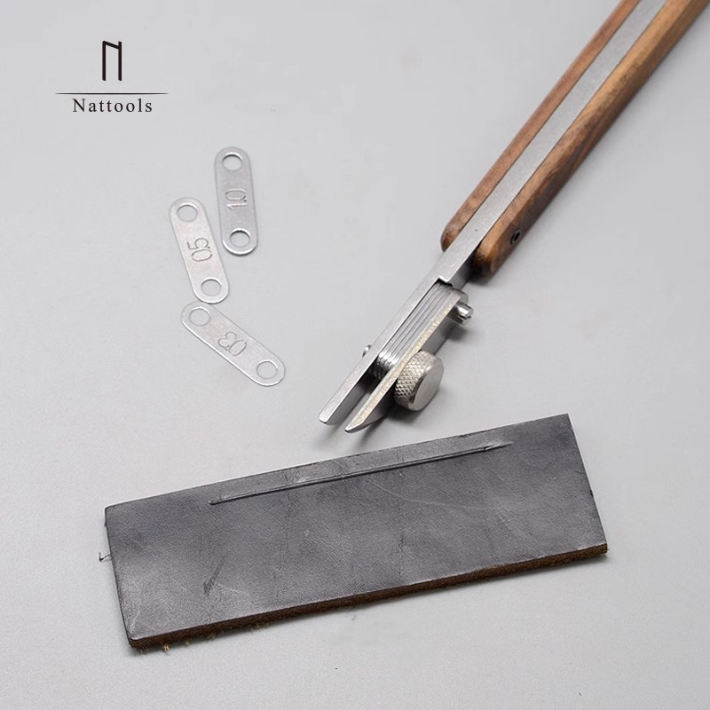 Leatherwork Edge Creaser - Nattools 조정 가능한 가죽 가장자리 크리저