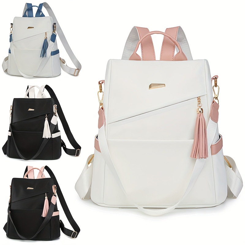 Leather Work Womens Backpack - 세련된 소프트 가죽 도난 방지 여성용
