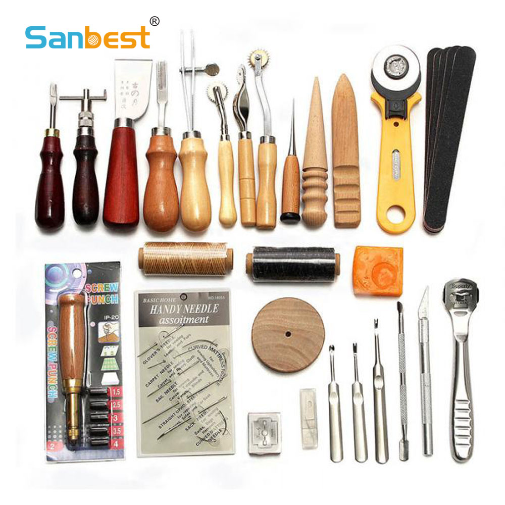 Groover Stitching Tool - Sanbest 전문 가죽 공예 도구 키트,