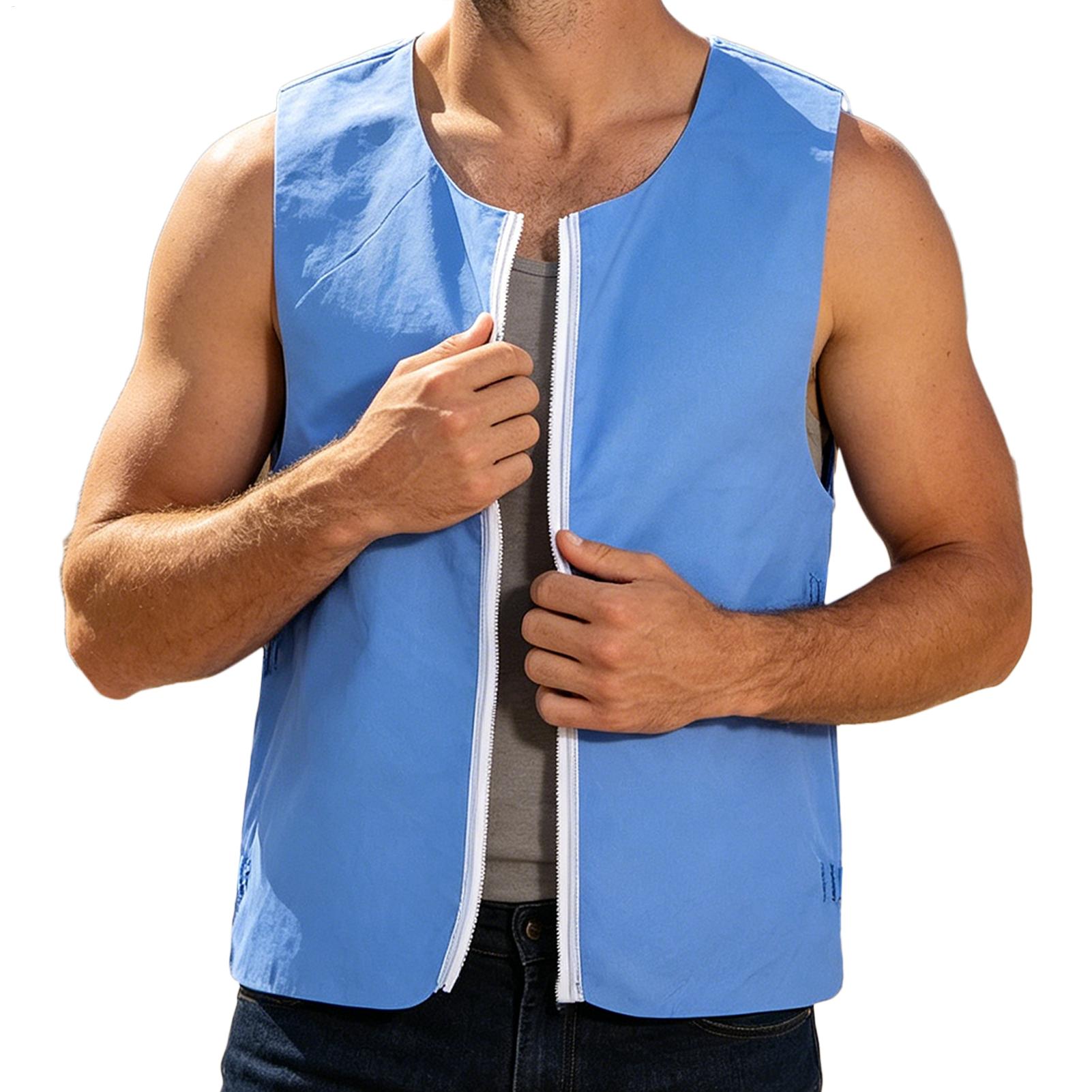 Leather Work Vest For Men - 냉각 조끼 재사용 가능 오래 지속되는
