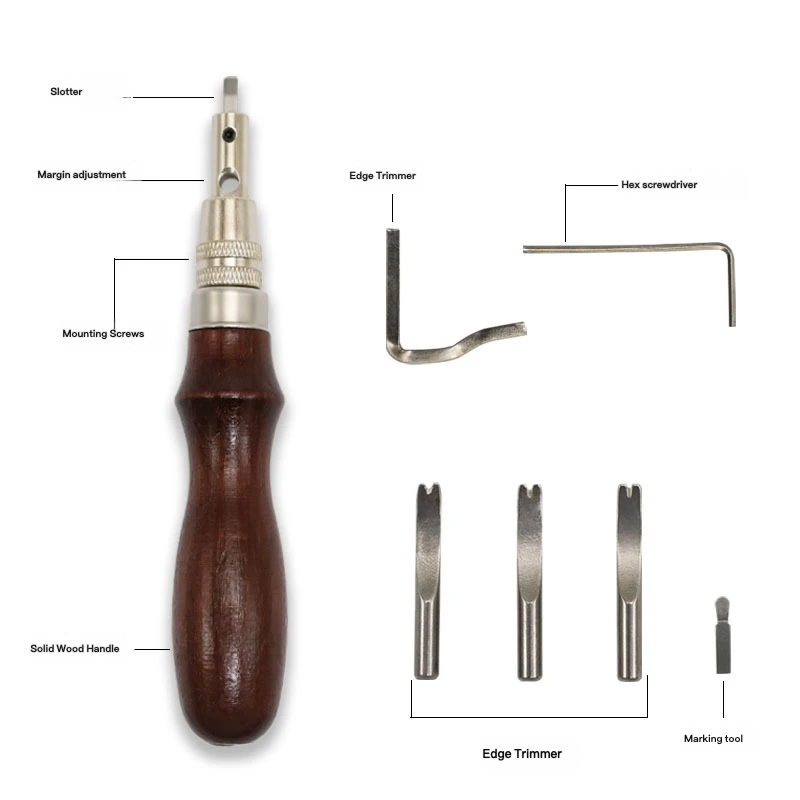 7-in-1 다기능 가죽 작업 도구 - 그루버, 엣지  - Leatherwork Edge Creaser 리뷰 및 가격