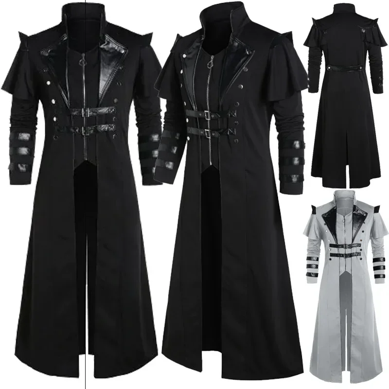 빈티지 할로윈 중세 스팀펑크 엘프 해적 의상 성인 남성 - Leather Work Jacket 리뷰 및 가격