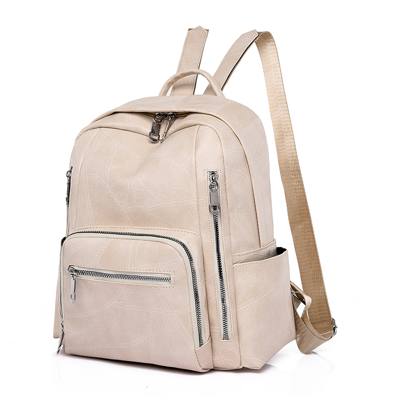 여성 패션 PU 가죽 백팩 멀티 지퍼 포켓 디자인 대용 - Leather Work Womens Backpack 리뷰 및 가격