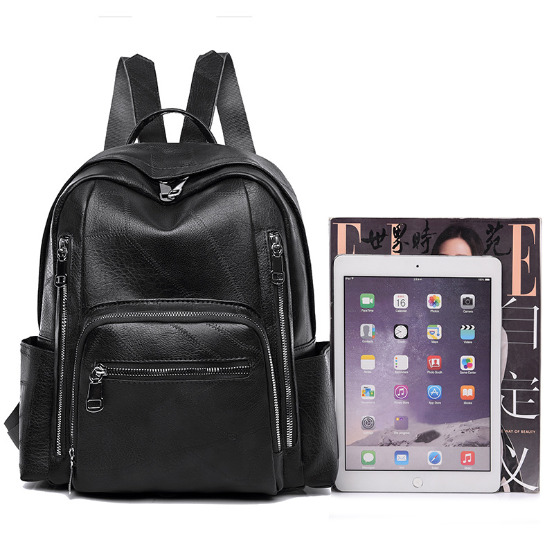 여성 패션 PU 가죽 백팩 멀티 지퍼 포켓 디자인 대용 - Leather Work Womens Backpack 리뷰 및 가격