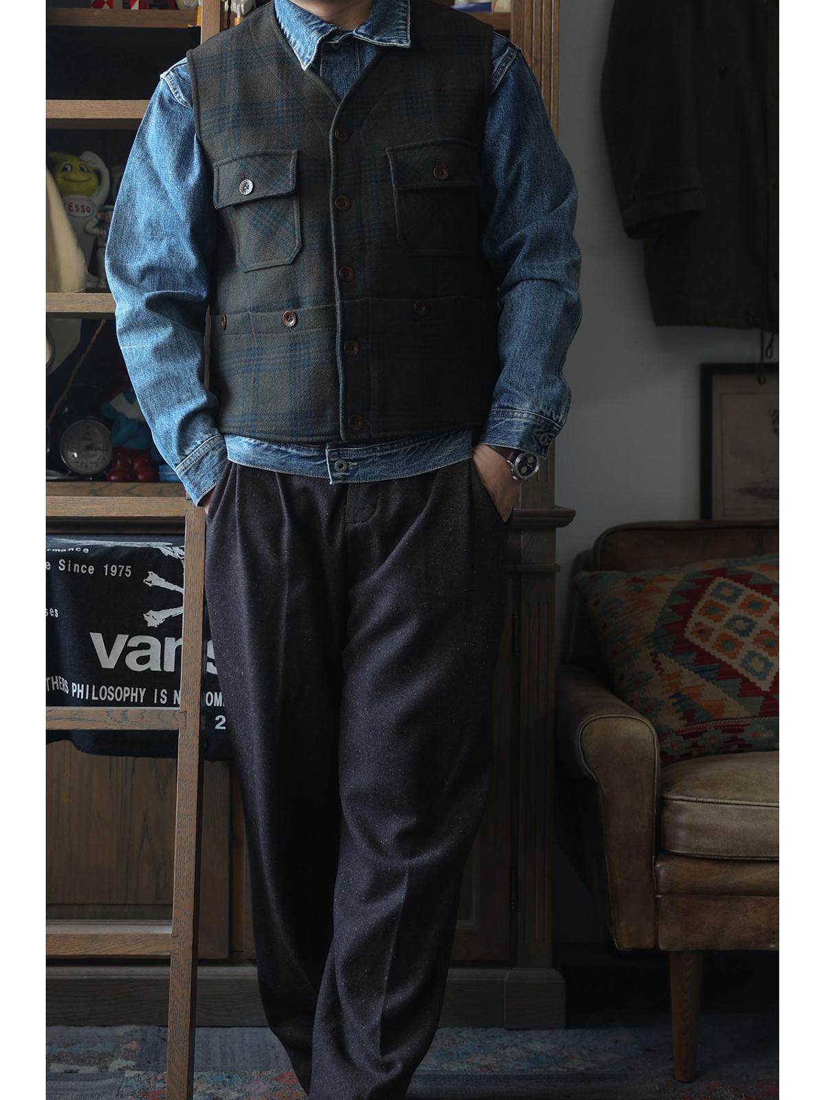 세컨드오더 FW24 6포켓 워크 질레트 클래식 플래드  - Leather Work Vest For Men 리뷰 및 가격