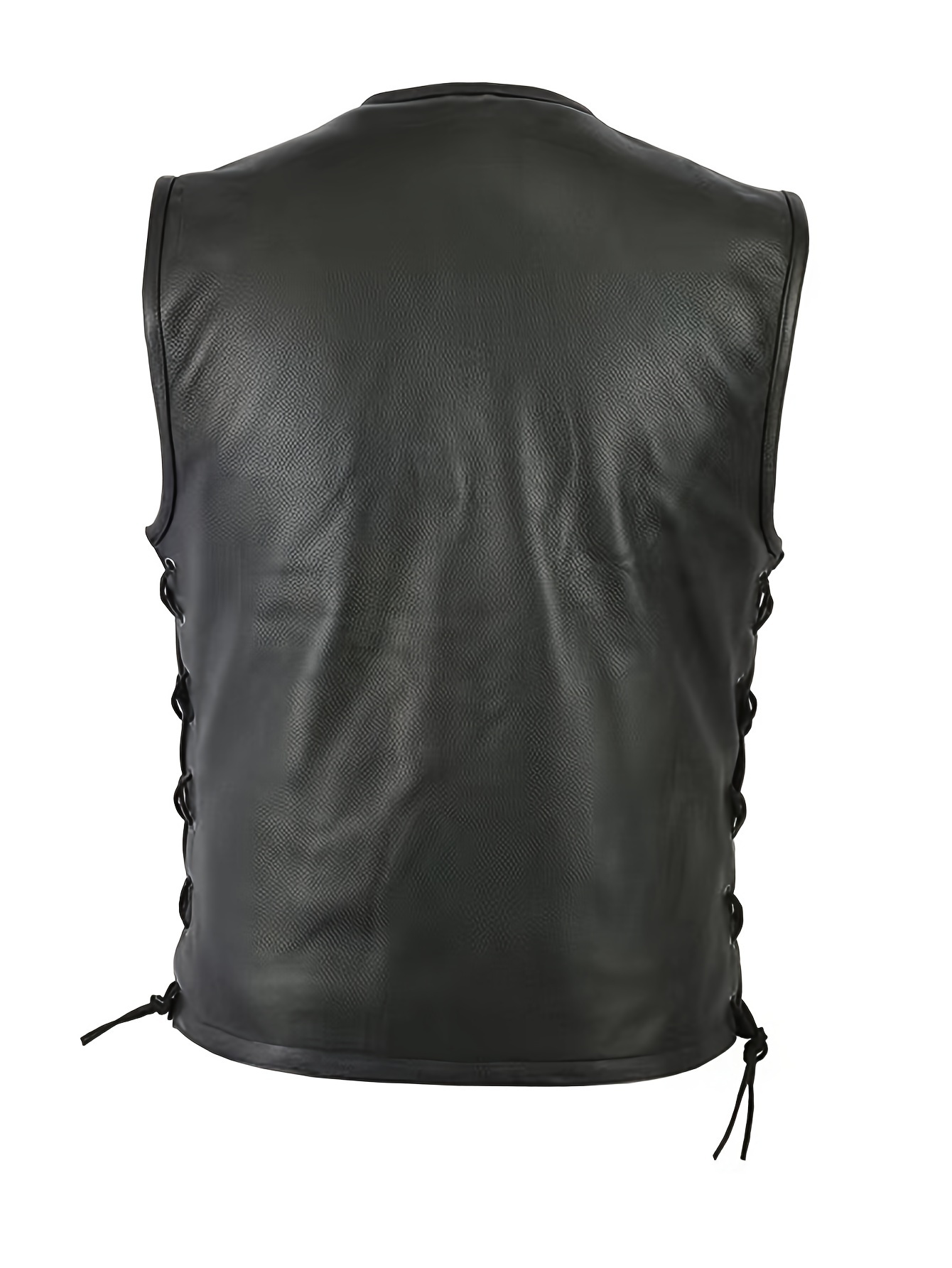 남성 단색 조끼 오토바이 펑크 가죽 조끼 코트 민소매  - Leather Work Vest For Men 리뷰 및 가격