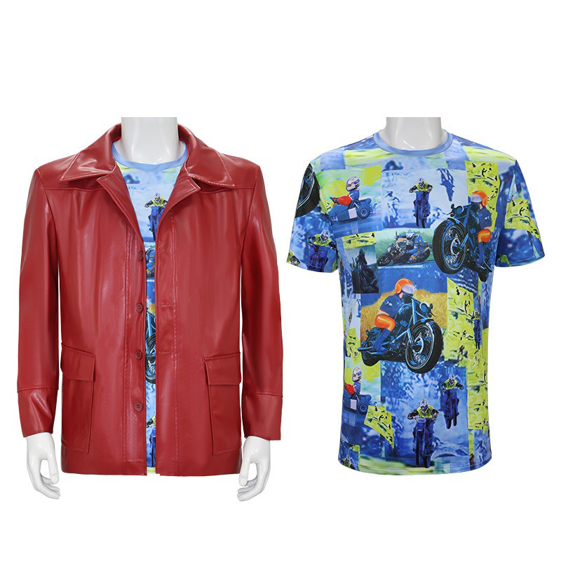 남자 레드 가죽 자켓 파이트 클럽 타일러 듀든 코스프레 - Leather Work Jacket 리뷰 및 가격