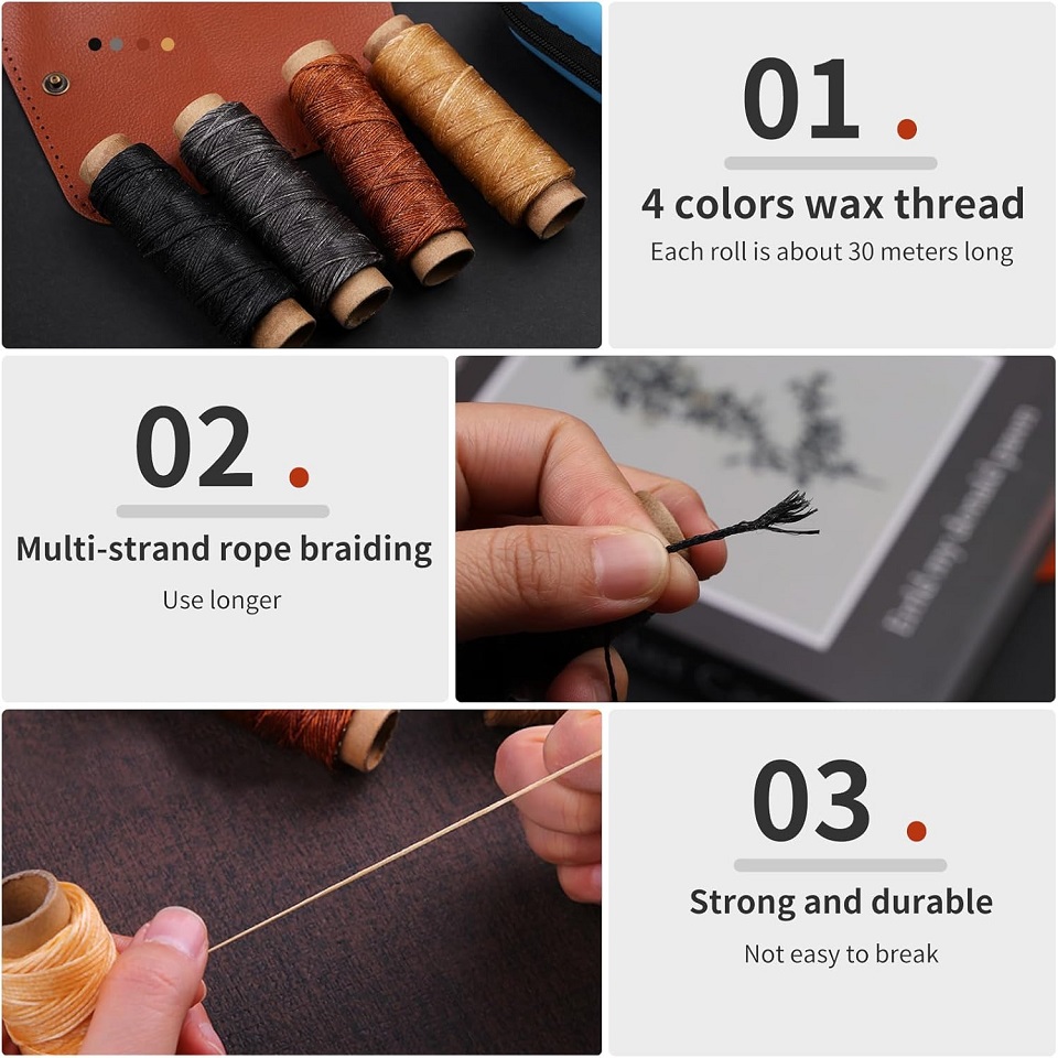 BUDDUR 가죽 재봉 도구 키트, 왁스 스레드 및 바 - Leatherwork Kit 리뷰 및 가격