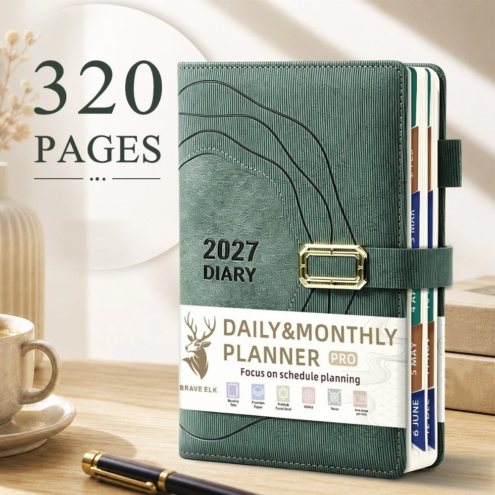 두꺼운 2027년 스케줄 노트 PU 가죽 커버 레트로  - Leatherwork Plans 리뷰 및 가격