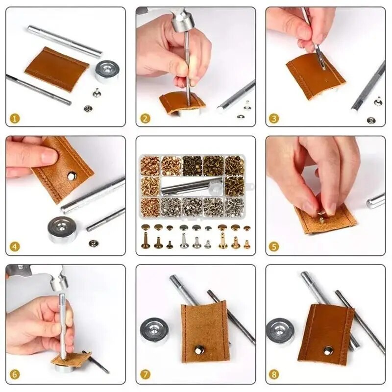 금속 더블 캡 리벳 스터드 DIY 가죽 공예 가방 벨트 - Rivet Setter Tool 리뷰 및 가격