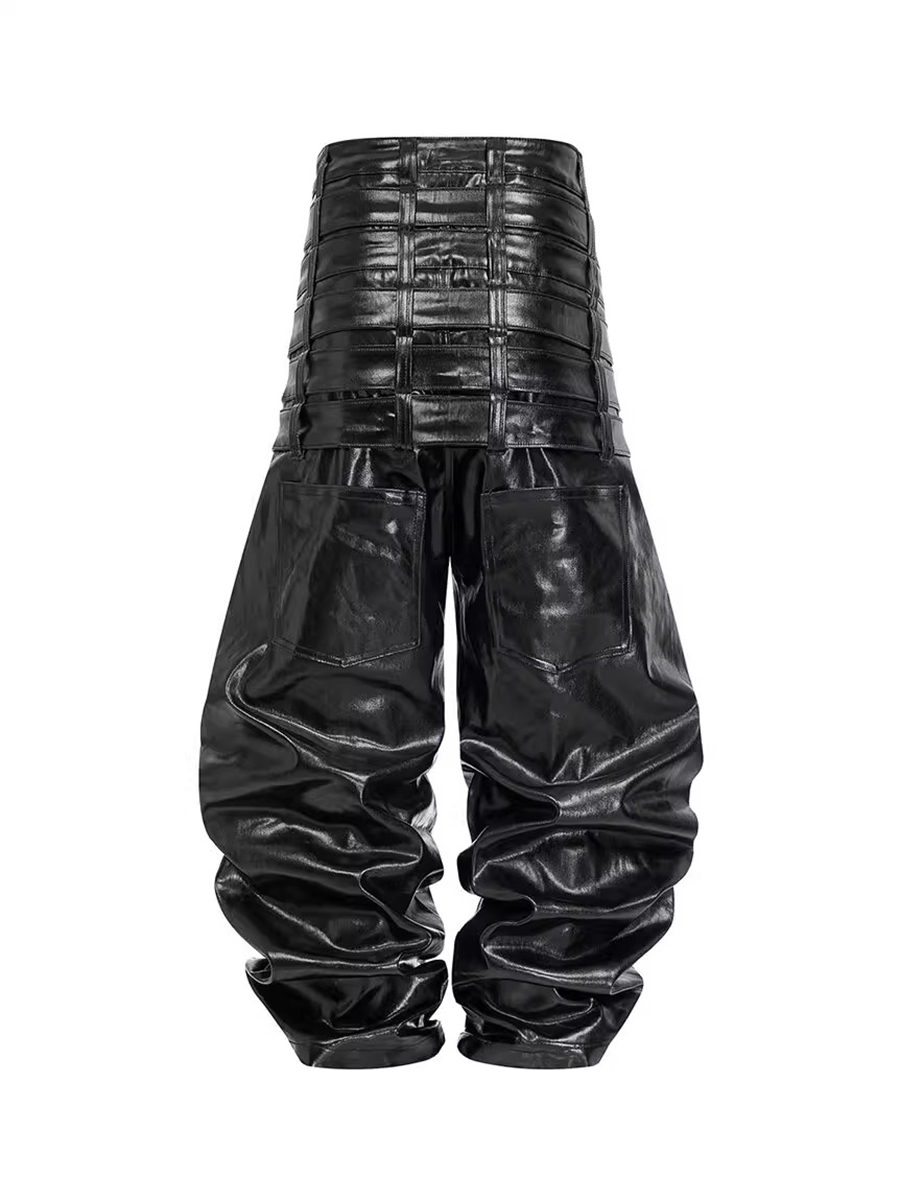Mauroicardi 가을 긴 멀티 허리 반짝 이는 검 - Leather Work Pants 리뷰 및 가격
