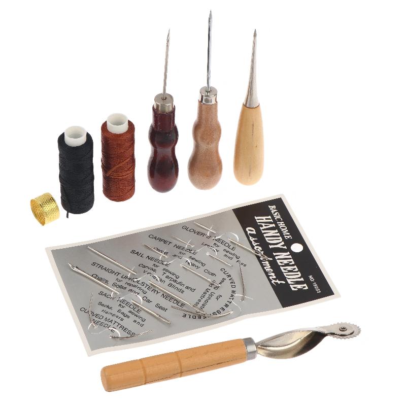 가죽 바느질 도구 세트 나무 손잡이 바늘, 가시바늘,  - Groover Stitching Tool 리뷰 및 가격
