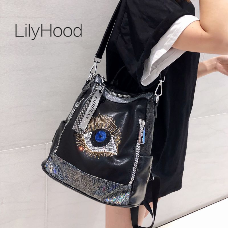 2026 여성 비건 가죽 스타일리쉬 샤이니 라인스톤 이 - Leather Work Womens Backpack 리뷰 및 가격