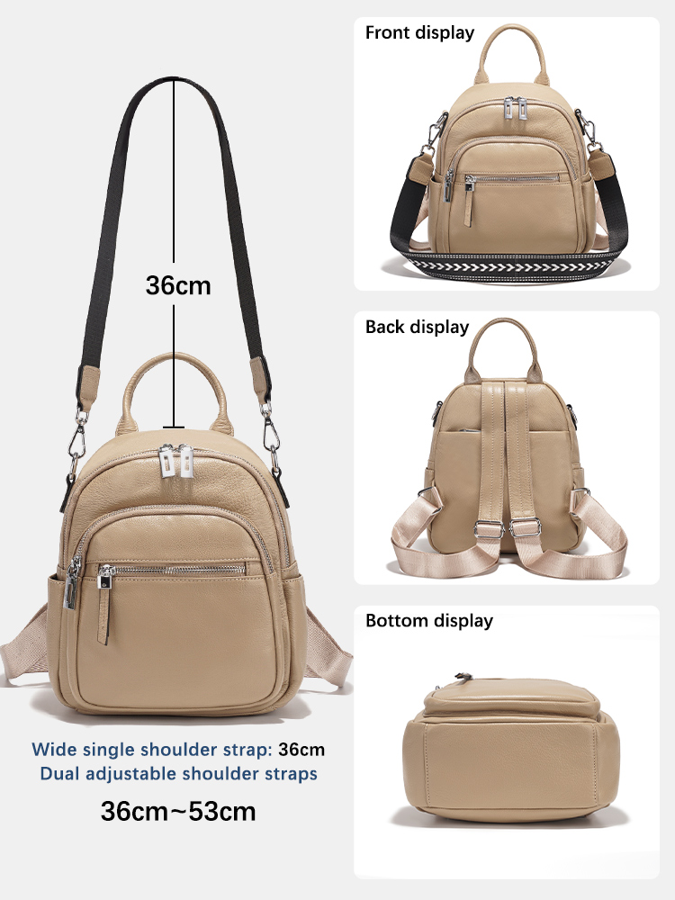 Zency 정품 가죽 소형 배낭 배낭 멀티 포켓 디자인 - Leather Work Womens Backpack 리뷰 및 가격
