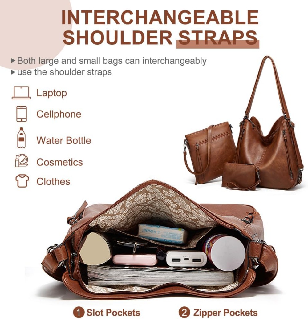 럭셔리 여성 토트백 핸드백 PU 가죽 패션 3 in 1 - Leather Work Womens Backpack 리뷰 및 가격