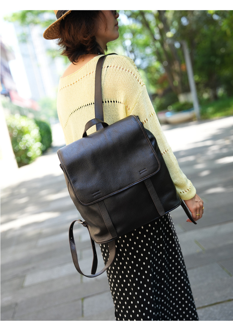 여성용 최고급 소가죽 플랩 백팩, 2가지 휴대 방식,  - Leather Work Womens Backpack 리뷰 및 가격