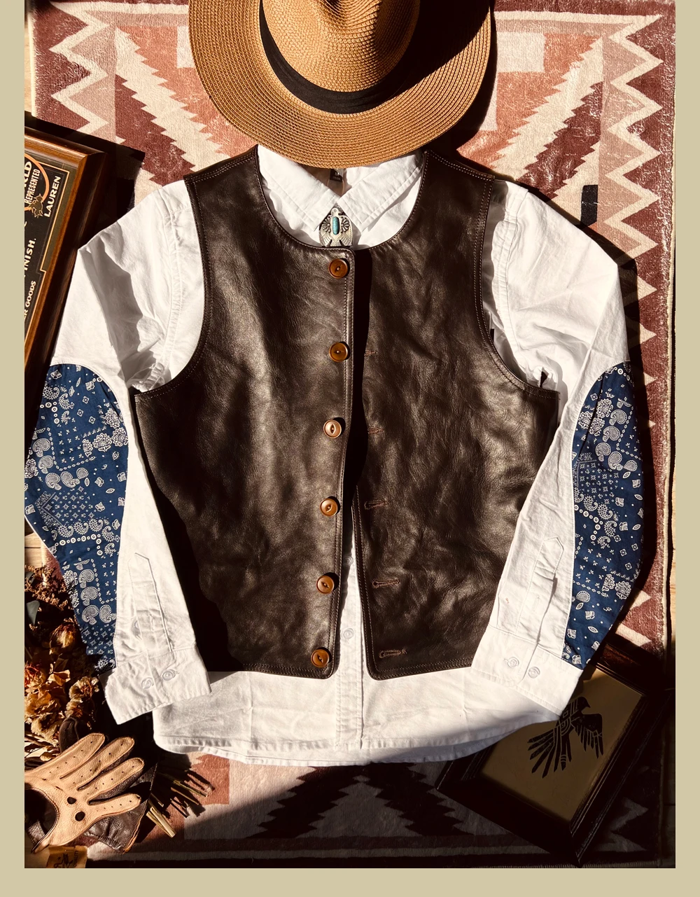 YR 일본 빈티지 가죽 조끼, 남성용 슬림핏 소가죽 플 - Leather Work Vest For Men 리뷰 및 가격