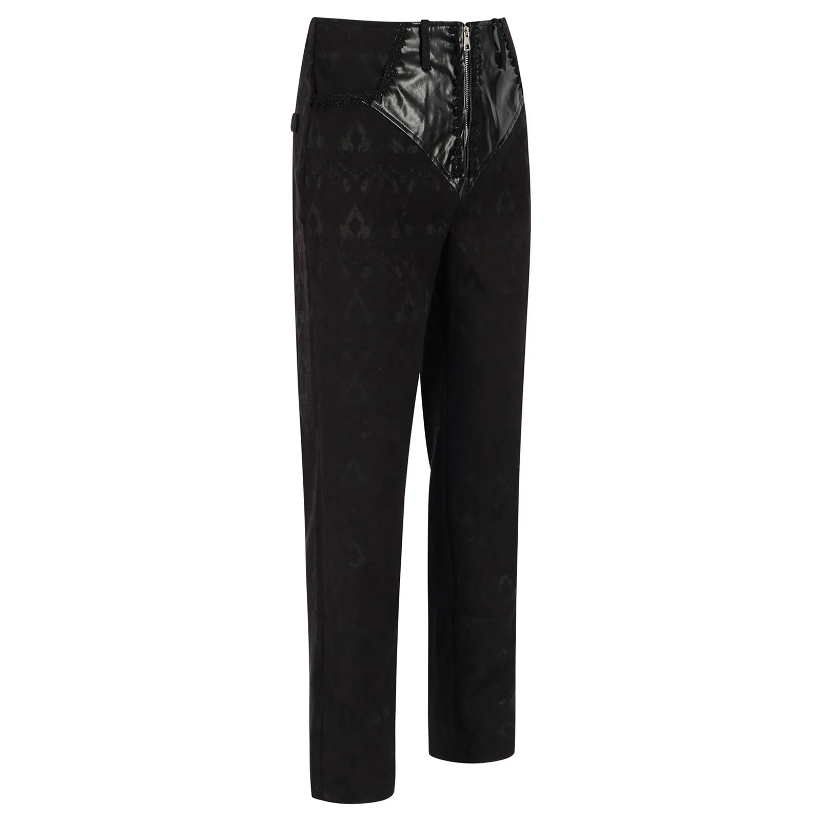 남성 중세 Steampunk 바지 자카드 가죽 세련된  - Leather Work Pants 리뷰 및 가격