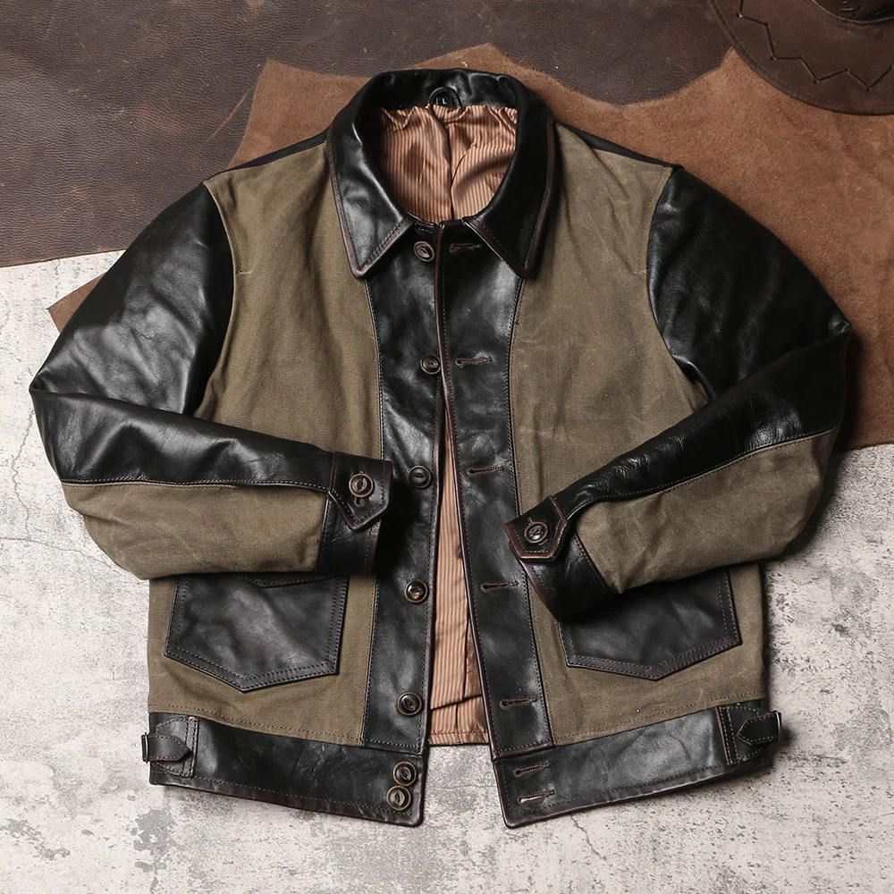 CC Shop 베스트. 플러스 사이즈 용수철 진짜 가죽 - Leather Work Jacket 리뷰 및 가격