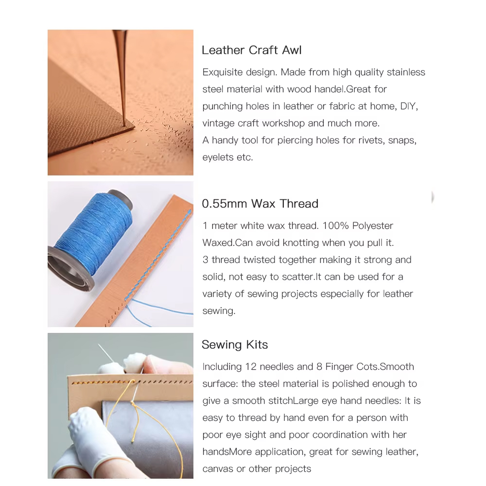 WUTA 전문 가죽 공예 도구 키트 손 바느질 스티치  - Leatherwork Kit 리뷰 및 가격