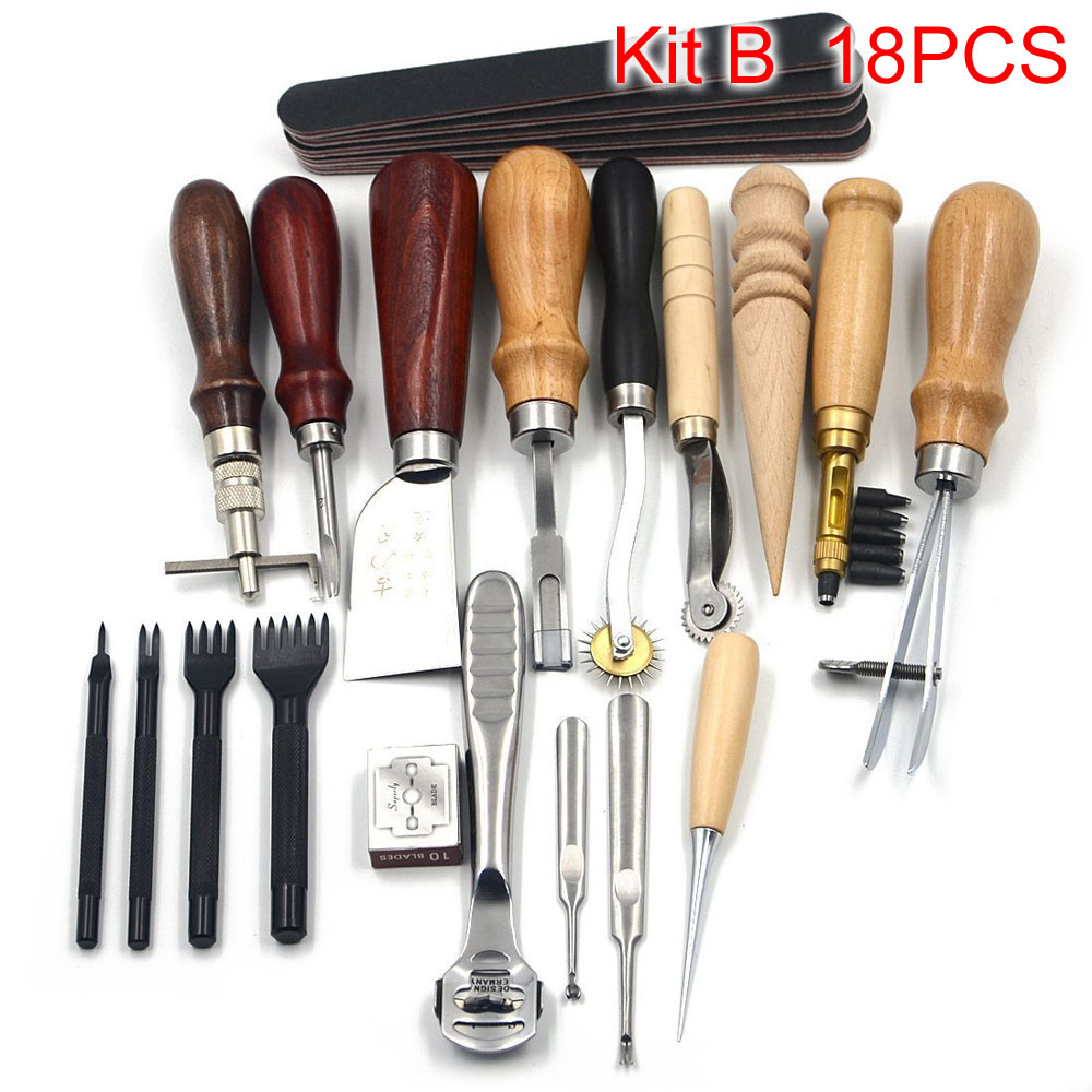 Sanbest 전문 가죽 공예 도구 키트, 손 바느질  - Groover Stitching Tool 리뷰 및 가격