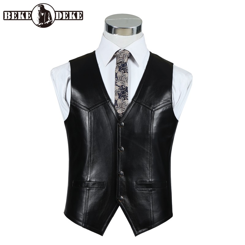 정품 가죽 양피 조끼 남자 브라운 비즈니스 작업 재킷  - Leather Work Vest For Men 리뷰 및 가격