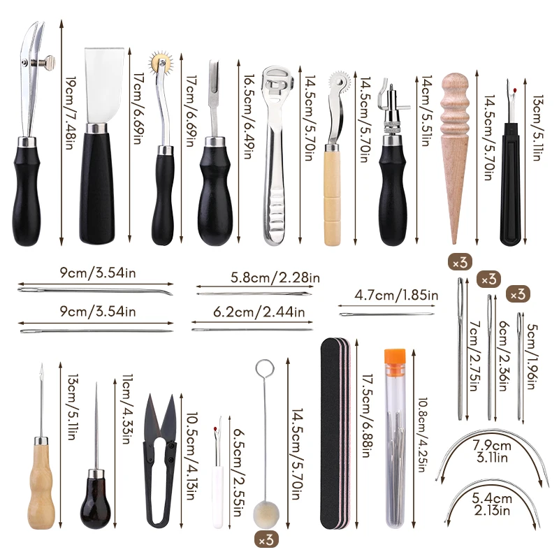 KRABALL 전문 가죽 공예 도구 키트 손 바느질 수 - Groover Stitching Tool 리뷰 및 가격